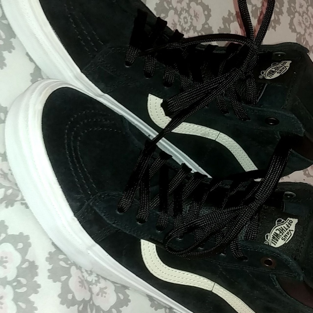 Black and white vans